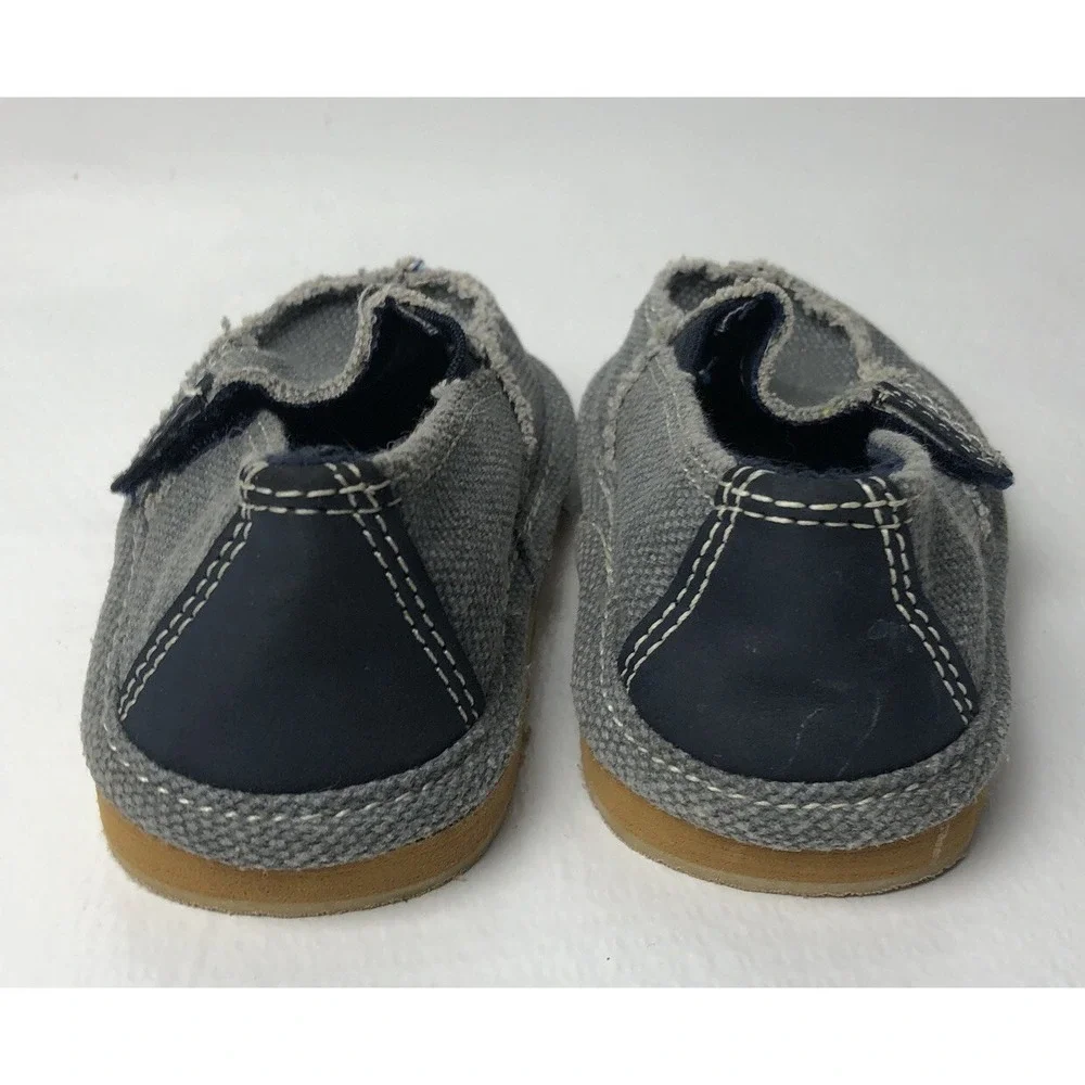 OluKai Baby Kids Size 5 Blue Canvas Slip On Skater Shoes